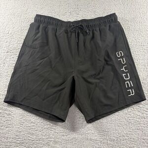 SPYDER Shorts Mens XL Black Liner Swim Board UV Protection Surf Beach Outdoors